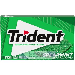   Trident Spearmint Rágógumi mentás ízesítéssel, cukormentes 14db