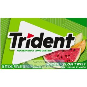   Trident Watermelon Twist Rágógumi görögdinnye ízesítéssel, cukormentes 14db