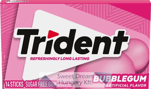 Trident Bubblegum Rágógumi, cukormentes 14db / Minőségét megőrzi: 2026.10.20