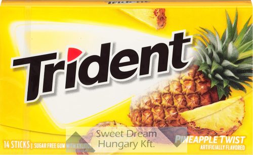 Trident Pineapple Twist Rágógumi ananász ízesítéssel, cukormentes 14db
