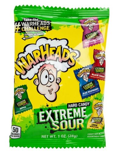 WarHeads Extreme Sour Hard Candy Cukorka 28g