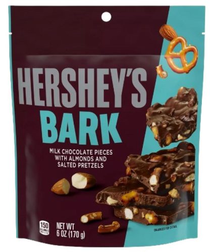 Hershey's Bark Milk Chocolate Pieces with Almond and Salted Pretzels 170g