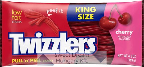 Twizzlers Pull 'n' Peel Cherry King Size Gumicukor 119g