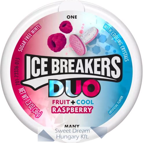 IceBreakers Duo Raspberry cukorka 36g