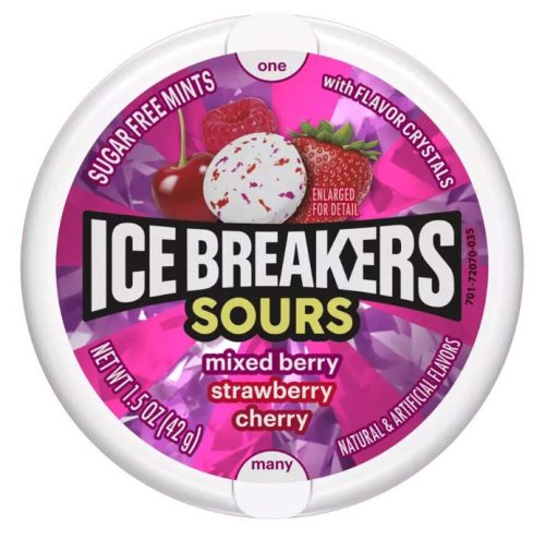 IceBreakers Sours Mixed Berry Strawberry Cherry 42g