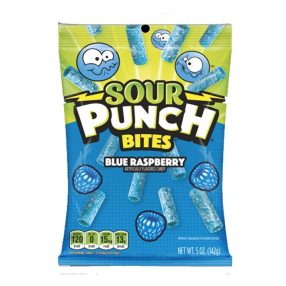 Sour Punch Bites Blue Raspberry savanyú gumicukor 142g