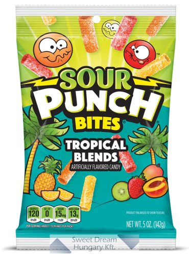 Sour Punch Bites Tropical Blends savanyú gumicukor 142g