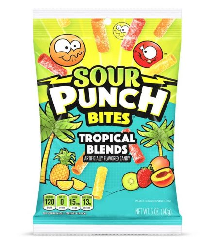 Sour Punch Bites Tropical Blends savanyú gumicukor 142g