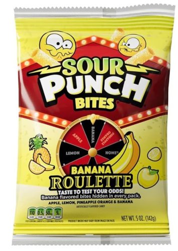  Sour Punch Bites Banana Roulette savanyú gumicukor 142g / Minőségét megőrzi: 2026.05.15