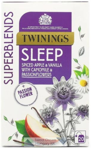 Twinings Superblends Sleep Fűszeres alma tea kamillával és golgotavirággal 20 filter, 30g / Minőségét megőrzi: 2026.11.30