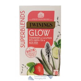   Twinings Superblends Glow Zöld tea eperrel, uborkával és aloe verával 20 filter, 40g