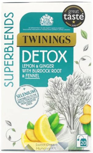 Twinings Superblends Detox Lemon&Ginger Tea 20 filter, 40g