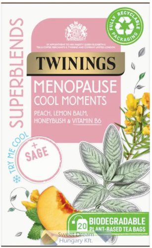 Twinings Superblends Menopause Cool Moments Peach, Lemon Balm, Honeybush Tea 20 filter, 40g / Minőségét megőrzi: 2026.10.31