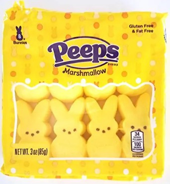 Peeps Bunnies Yellow 8 Pack 85g