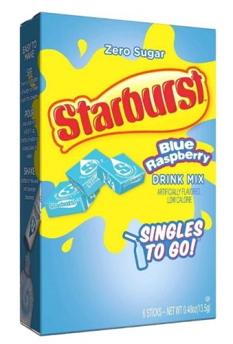 Starburst Drink Mix Blue Raspberry 6 tasak, 13,5g