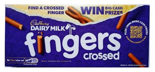 Cadbury Fingers Crossed Tejcsokoládés kekszrudak 114g