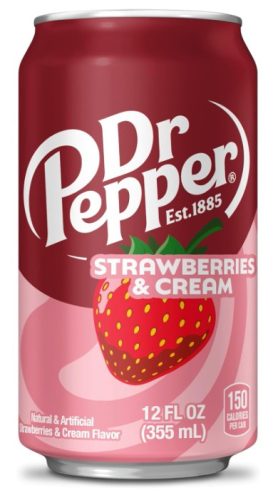 Dr Pepper Strawberries&Cream Szénsavas üdítő 355ml