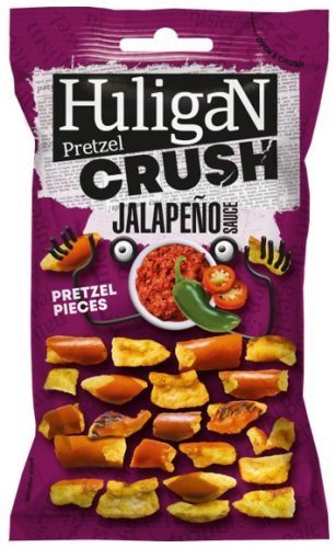 Huligan Pretzel Crush Jalapeno Sauce Perec 65g / Minőségét megőrzi: 2026.10.31