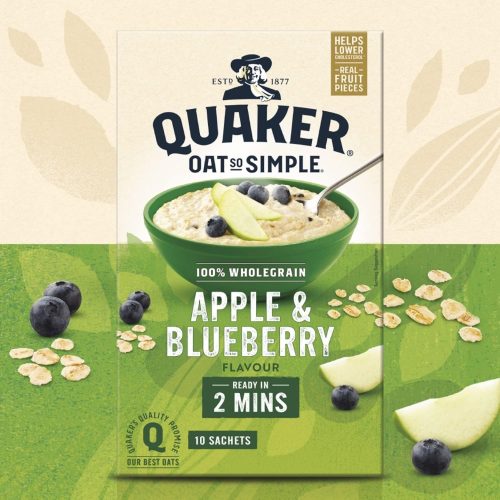 Quaker Oat So Simple Apple & Blueberry Porridge 10x36g, 360g