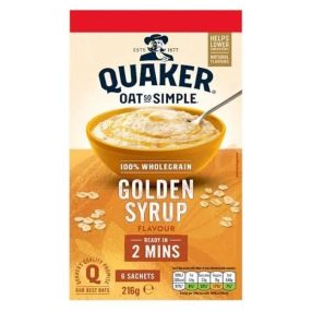 Quaker Oat So Simple Golden Syrup Porridge 6x36g, 216g