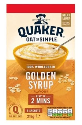 Quaker Oat So Simple Golden Syrup Porridge 6x36g, 216g