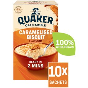   Quaker Oat So Simple Caramelised Biscuit Porridge 10x33,4g, 334g 