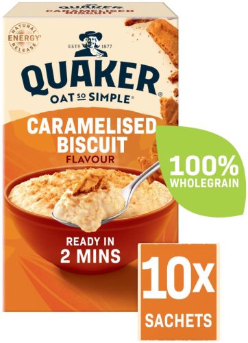 Quaker Oat So Simple Caramelised Biscuit Porridge 10x33,4g, 334g 