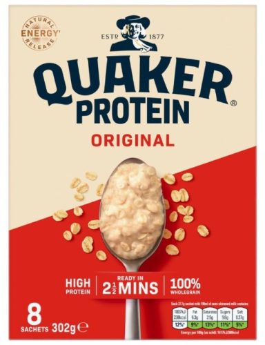 Quaker Protein Original Porridge 8x37,75g, 302g