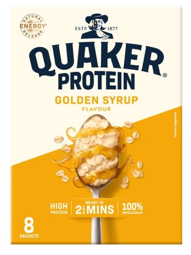 Quaker Protein Golden Syrup Porridge 8x43g, 344g