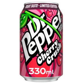   Dr Pepper Zero Cherry Crush Cukormentes szénsavas üdítő 330ml / Minőségét megőrzi: 2026.10.31