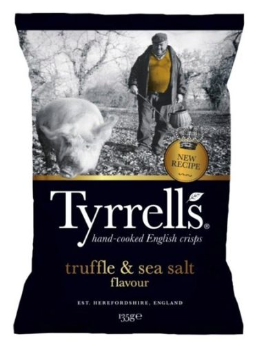 Tyrrell's Black Truffle&Sea Salt Burgonyachips szarvasgombával 135g