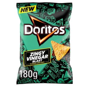   Doritos Zingy Vinegar Blast Corn Chips 180g / Minőségét megőrzi: 2026.09.26