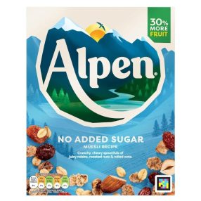   Alpen No Added Sugar Müzli dobozos mazsola-mandula-mogyoró 550g