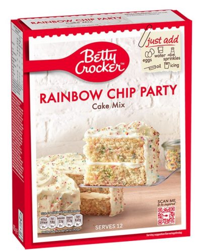 Betty Crocker Rainbow Chip Party Cake Mix Süteménypor 425g