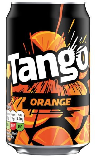 Tango Orange Narancs ízesítésű szénsavas üdítő cukorral és édesítőszerekkel 330ml 