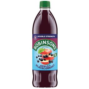   Robinsons Apple & Blackcurrant Double Strength Szörp hozzáadott cukor nélkül, 1l