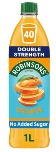 Robinsons Orange Double Strength Szörp hozzáadott cukor nélkül, 1l