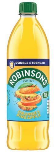 Robinsons Orange & Pineapple Double Strength Szörp hozzáadott cukor nélkül, 1l