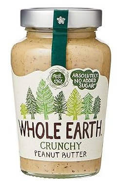 Whole Earth Crunchy Mogyoróvaj hozzáadott cukor nélkül 340g