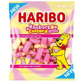 Haribo Rhubarb & Custard Rolls 140g