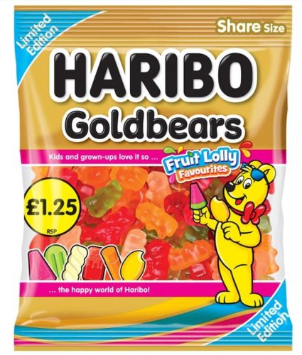 Haribo Goldbears Fruit Lolly 140g