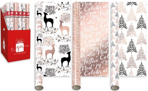  Giftmaker Rose Gold csomagolópapír 1,5m/tekercs