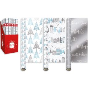 Giftmaker Elegant Ice csomagolópapír 1,5m/tekercs