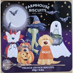 Farmhouse Biscuits Halloween Dogs Tin 250g