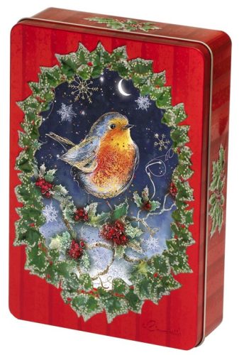 Churchill's Winter Robin Belga csokoládés keksz fémdobozban 300g