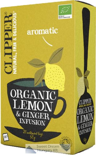 Clipper Lemon Ginger Citrom-gyömbér gyümölcstea 20 filter 50g