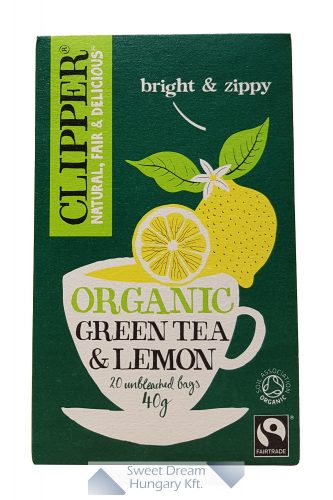 Clipper Green&Lemon Zöld tea citrommal 20 filter 40g