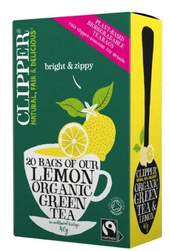 Clipper Green&Lemon Zöld tea citrommal 20 filter 40g