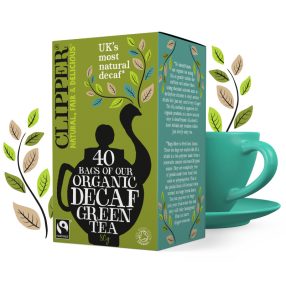 Clipper Organic Decaf Green Tea, 40 filter, 80g
