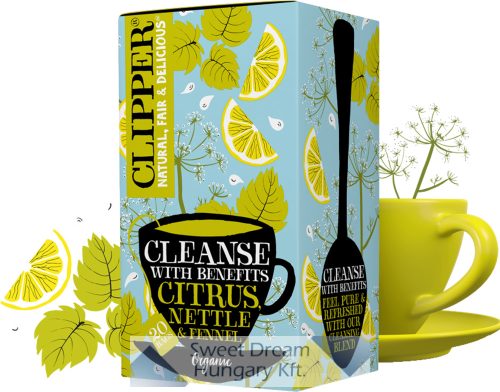 Clipper Cleanse Citrus Nettle&Fennel Bio gyümölcstea, 20 filter, 44g